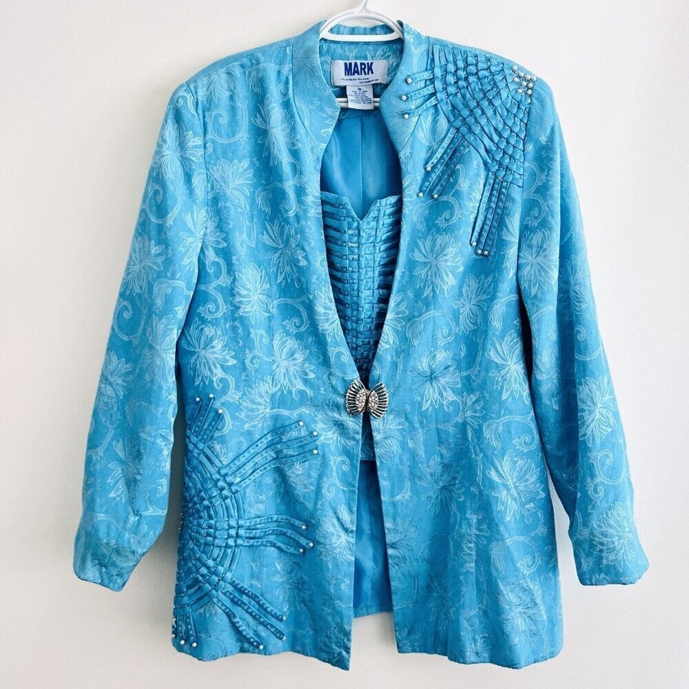 mark. Blue Embellished Jacket